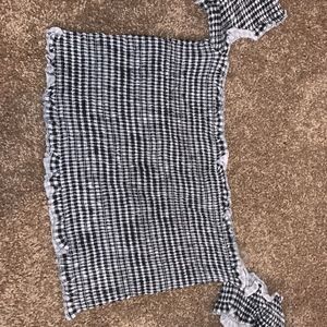 Gingham Off the shoulder tube top